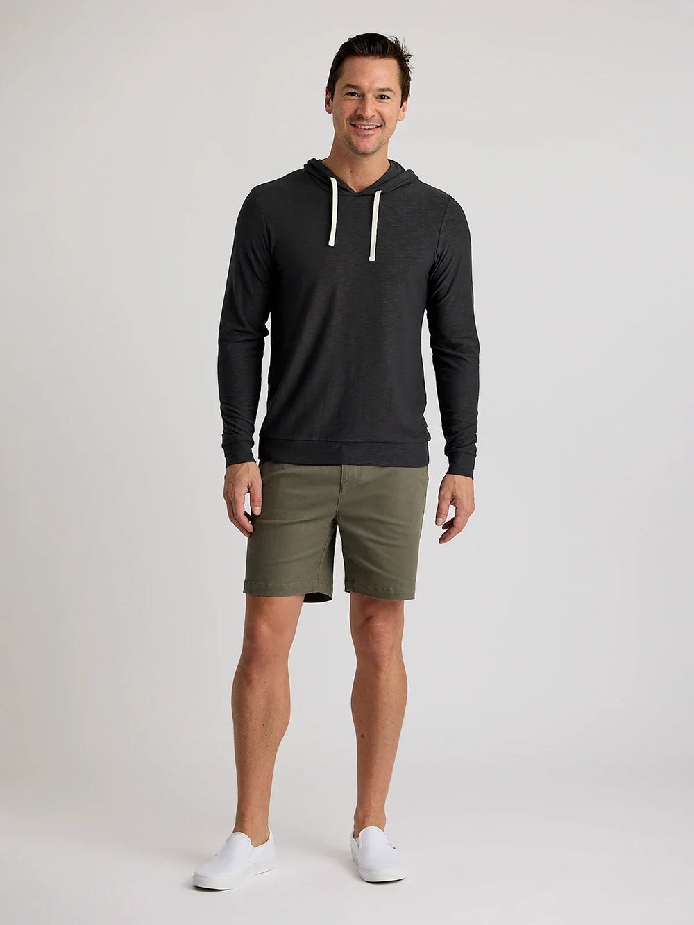 Free Fly Bamboo Slub Hoodie II Black Sand MSLBH328