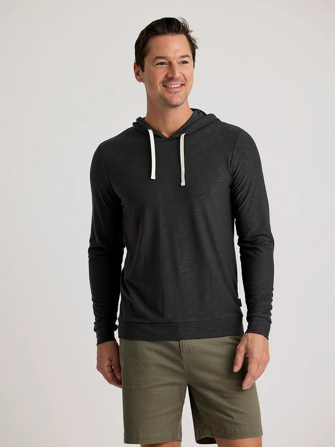 Free Fly Bamboo Slub Hoodie II Black Sand MSLBH328