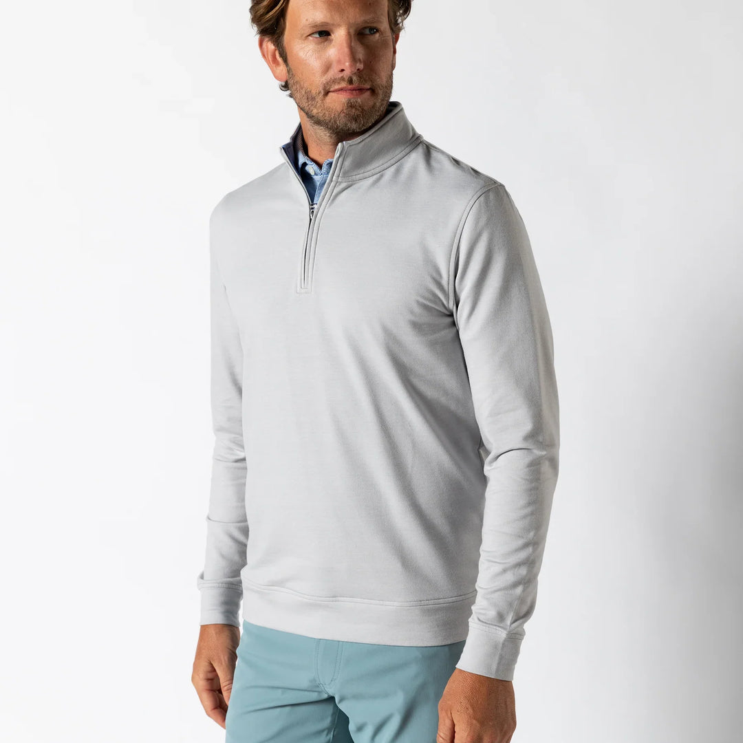 Duck Head Dunmore Performance 1/4 Zip Pullover Light Grey Heather D21068