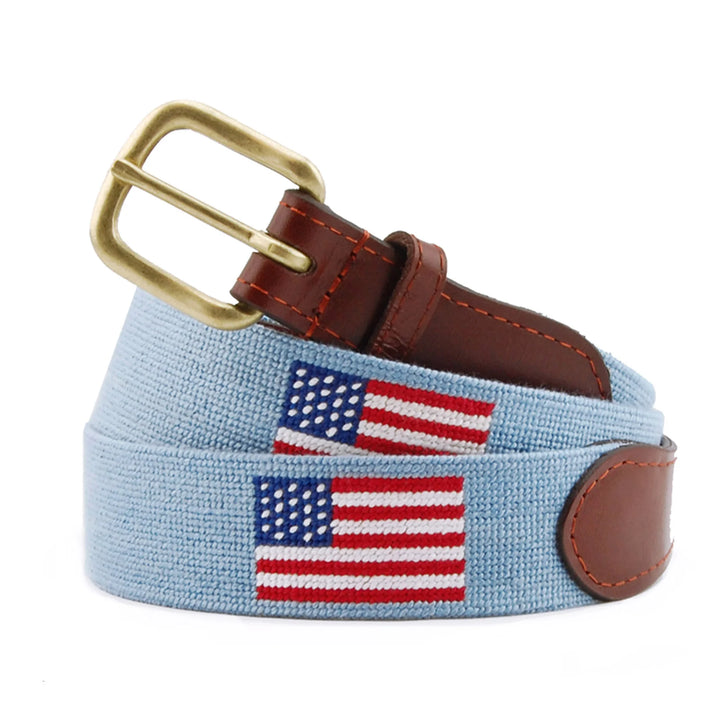 American Flag Needlepoint Belt