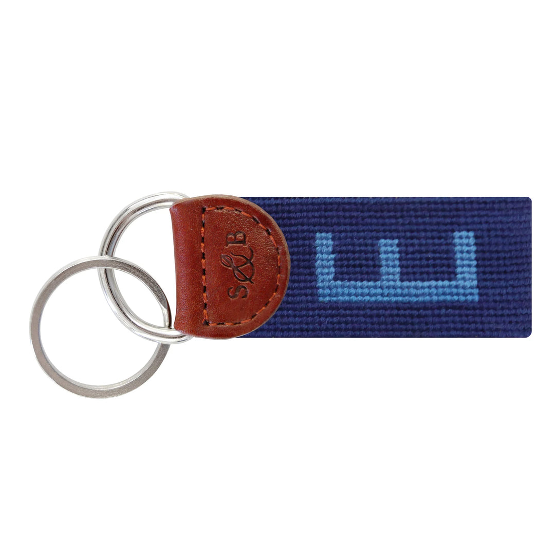 Needlepoint Block Letter Key Fob