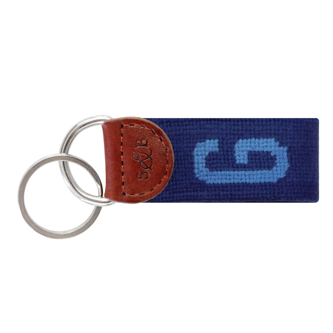 Needlepoint Block Letter Key Fob