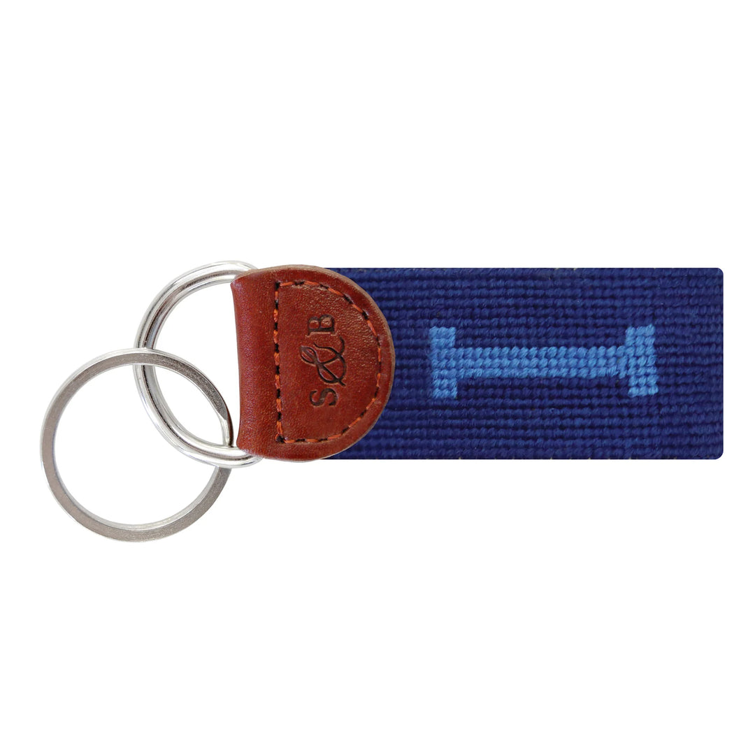 Needlepoint Block Letter Key Fob