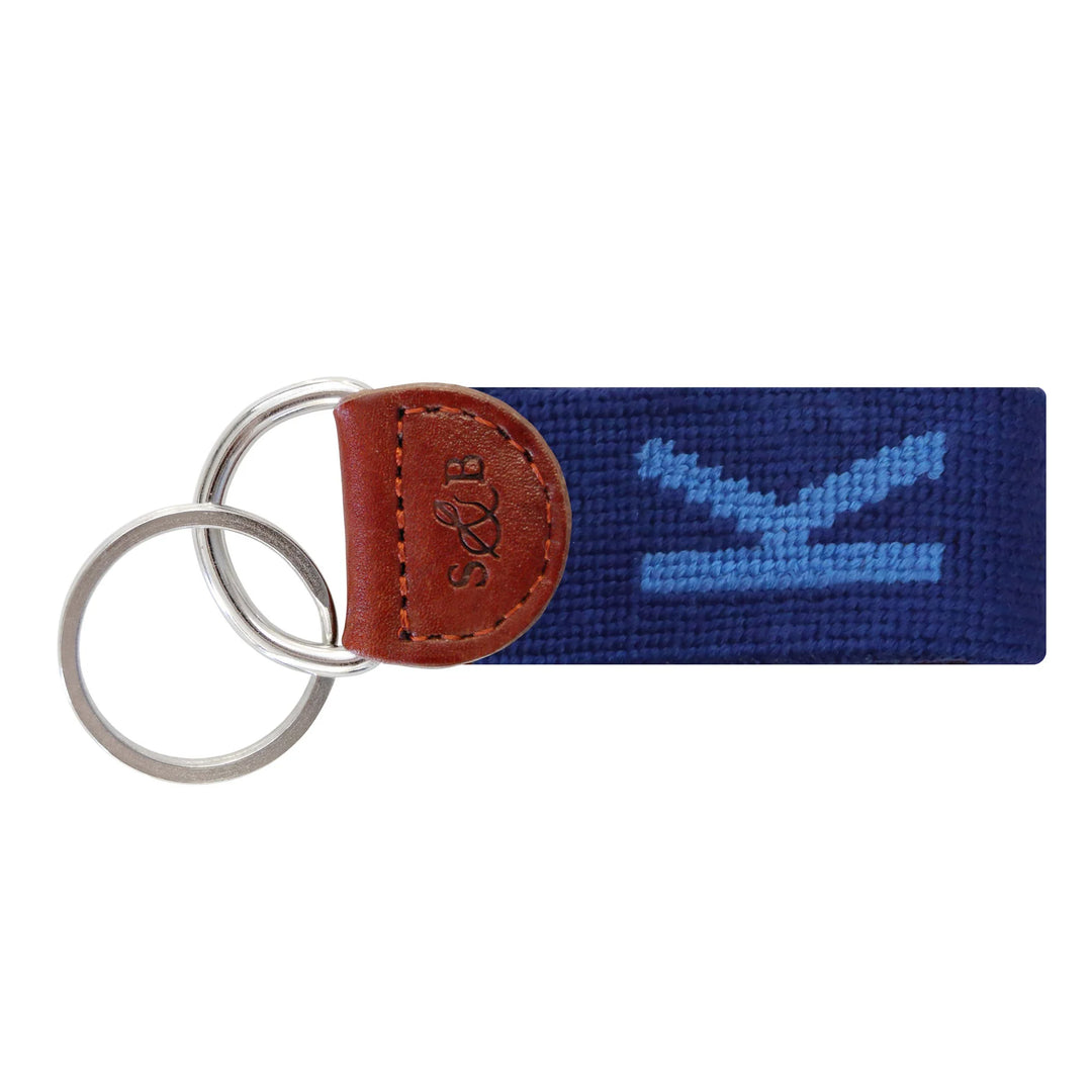 Needlepoint Block Letter Key Fob