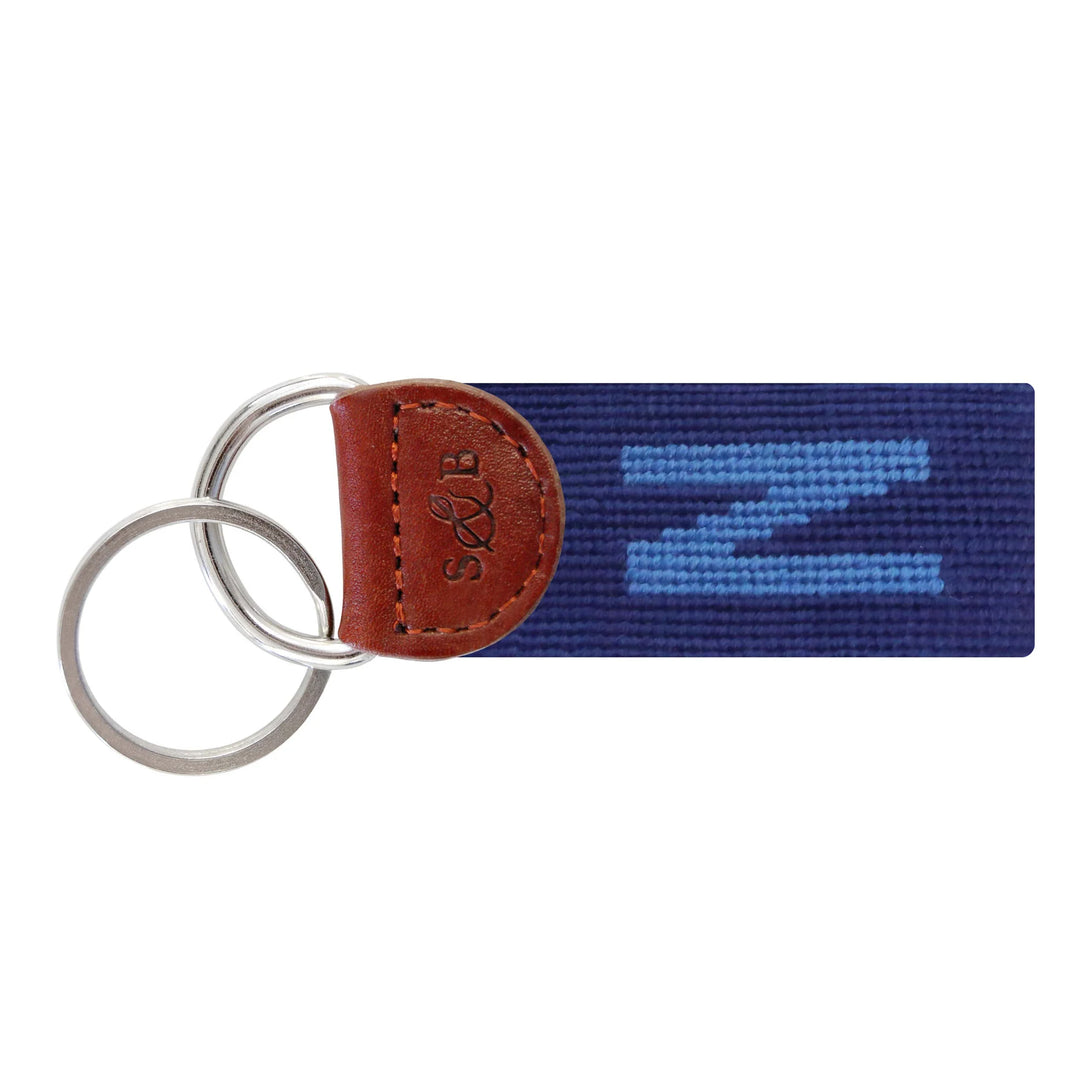 Needlepoint Block Letter Key Fob