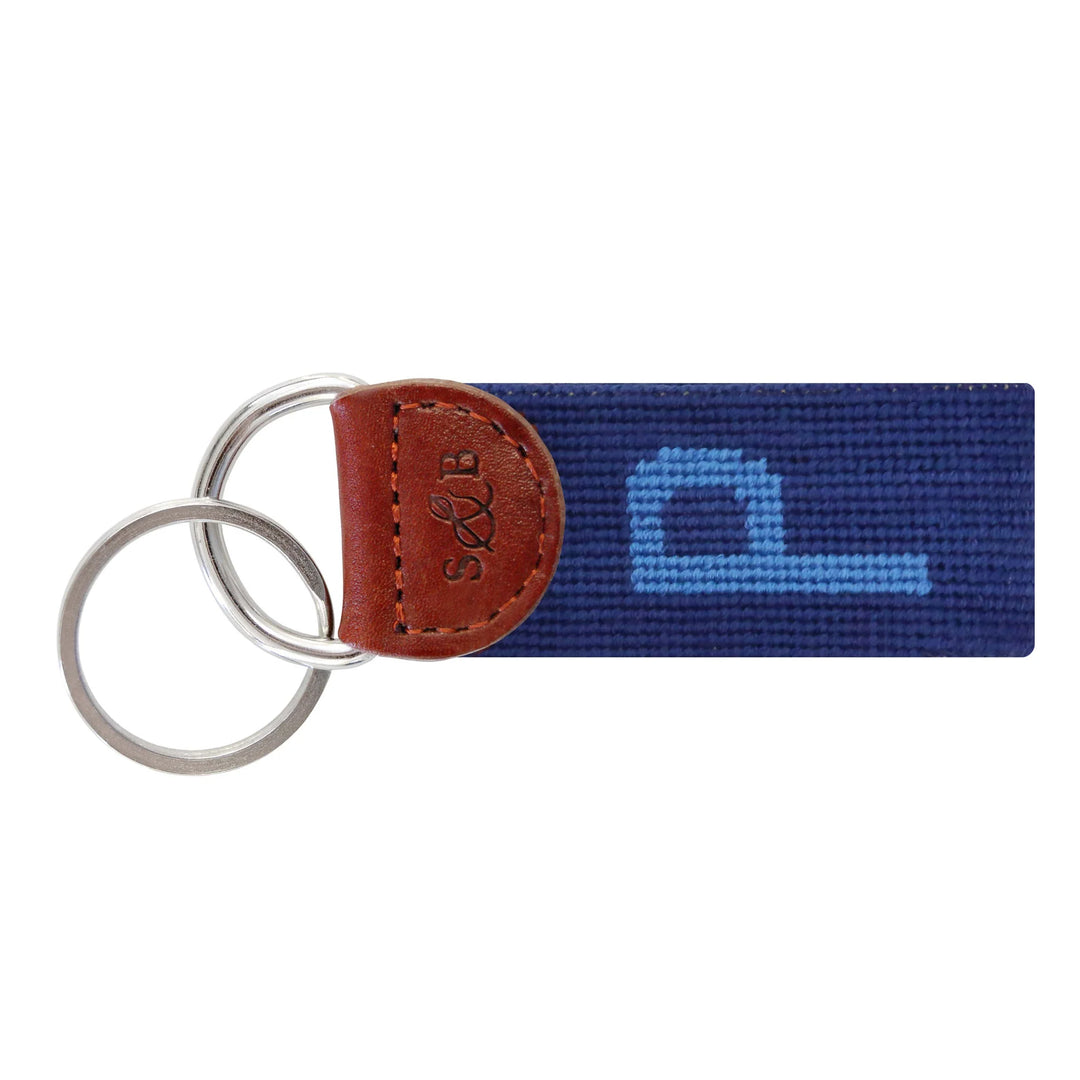 Needlepoint Block Letter Key Fob