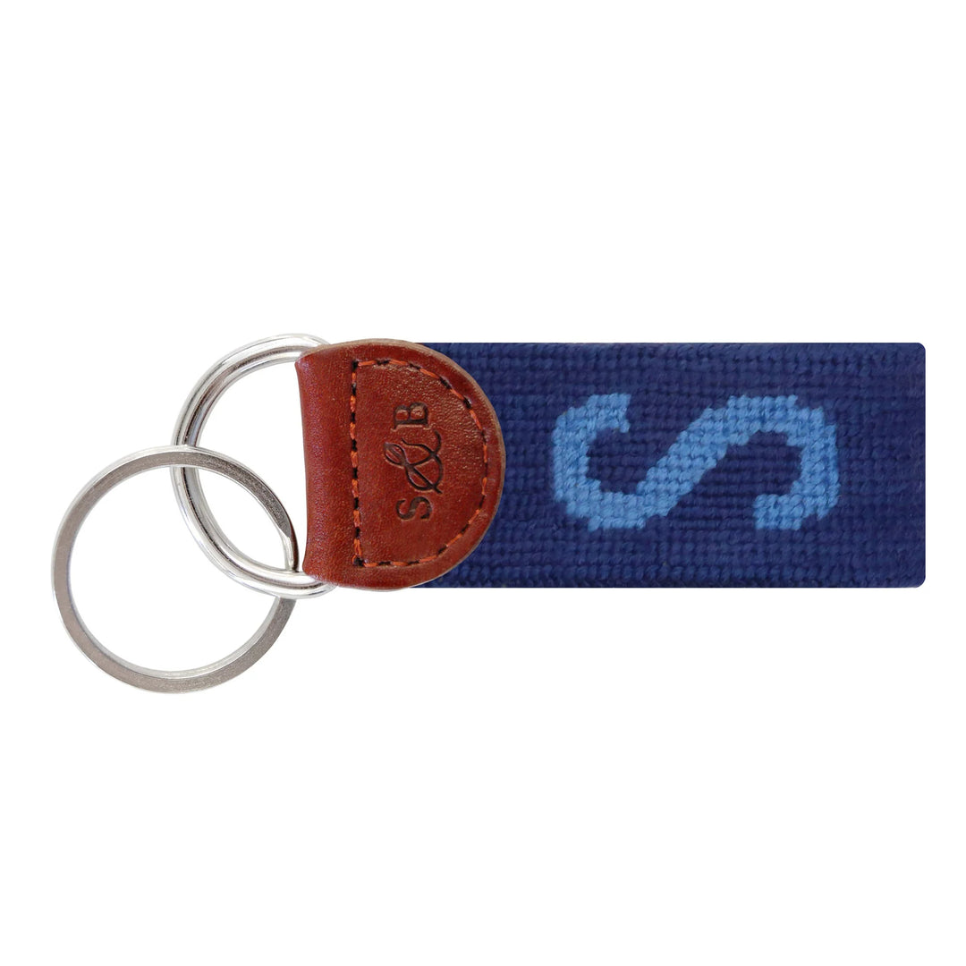 Needlepoint Block Letter Key Fob