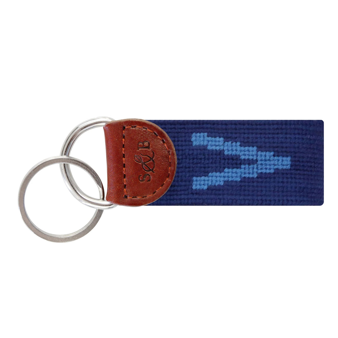 Needlepoint Block Letter Key Fob