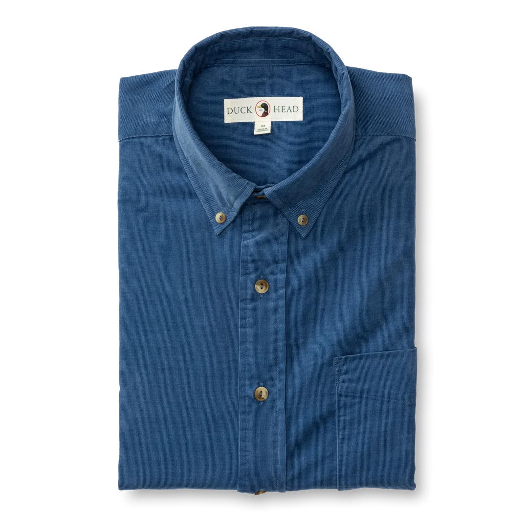 Duck Head Whitman Corduroy Sport Shirt Coronet Blue D11307