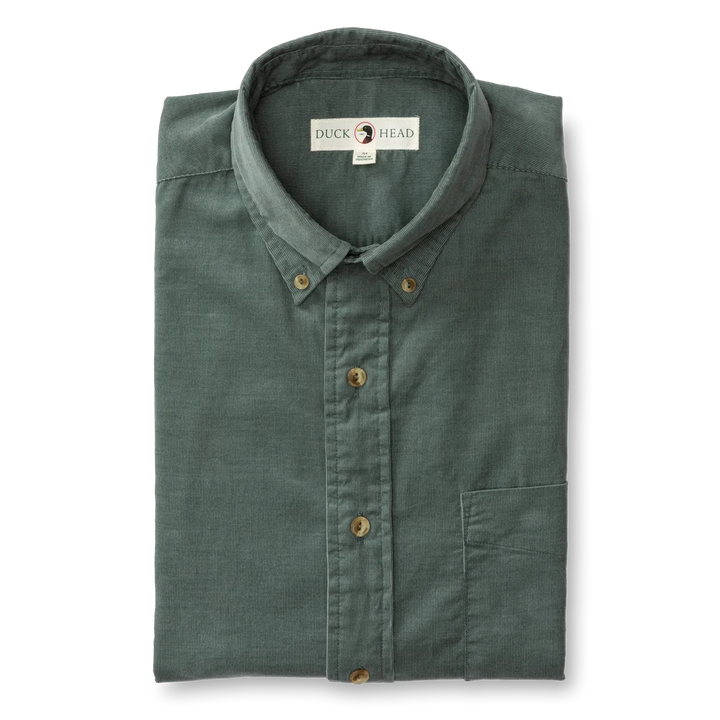 Duck Head Whitman Corduroy Sport Shirt Balsam Green D11307