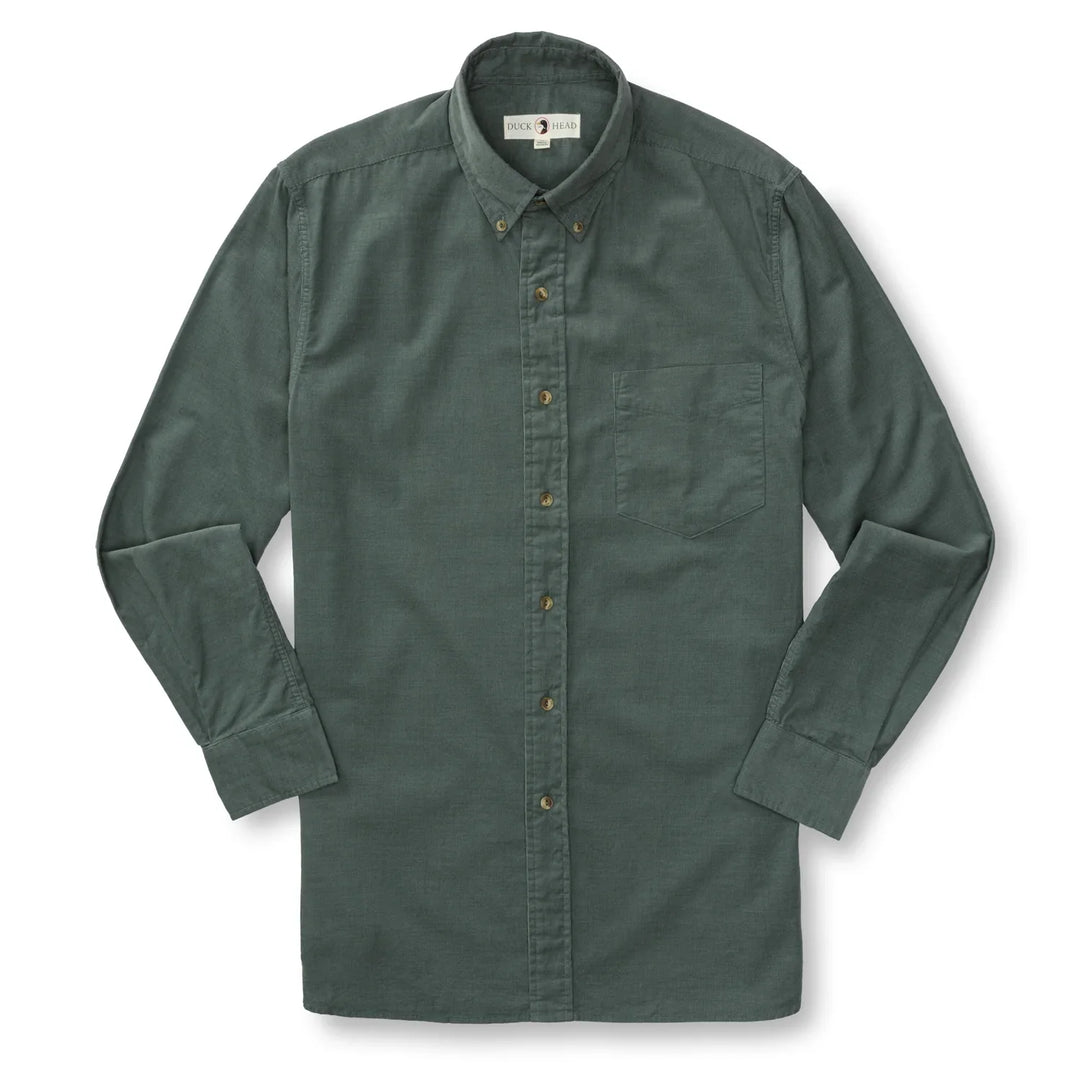 Duck Head Whitman Corduroy Sport Shirt Balsam Green D11307