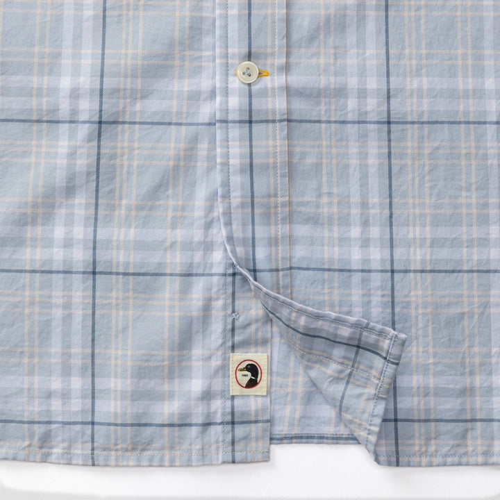 Duck Head Linville Plaid Cotton Twill Sport Shirt Light Blue D11390