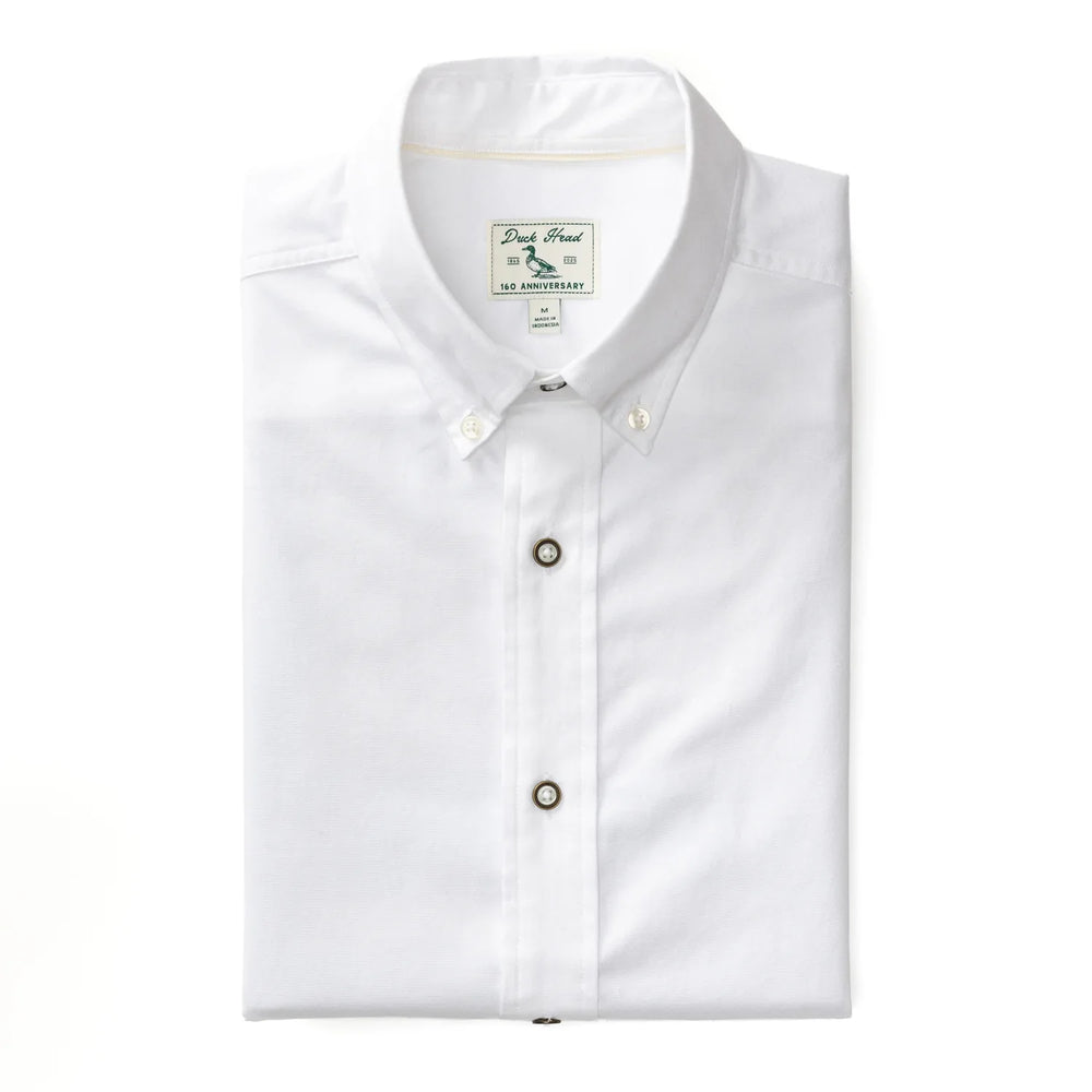 Duck Head Cotton Oxford Sport Shirt White D11418