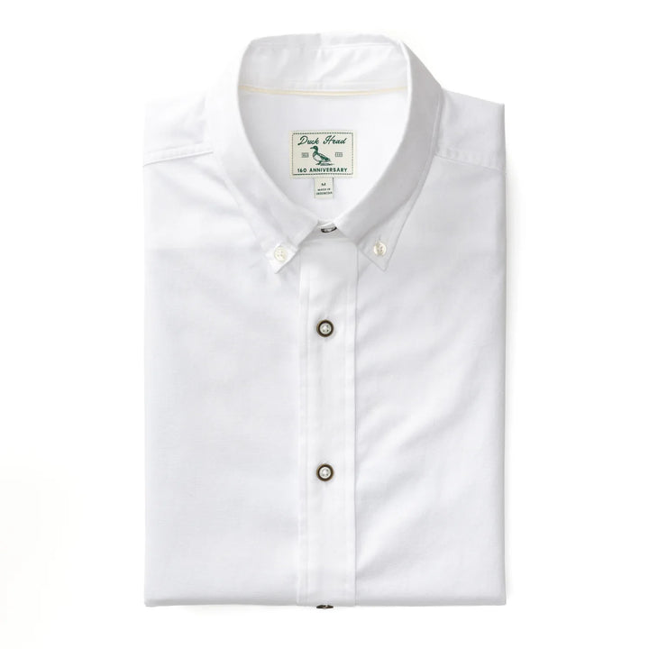 Duck Head Cotton Oxford Sport Shirt White D11418