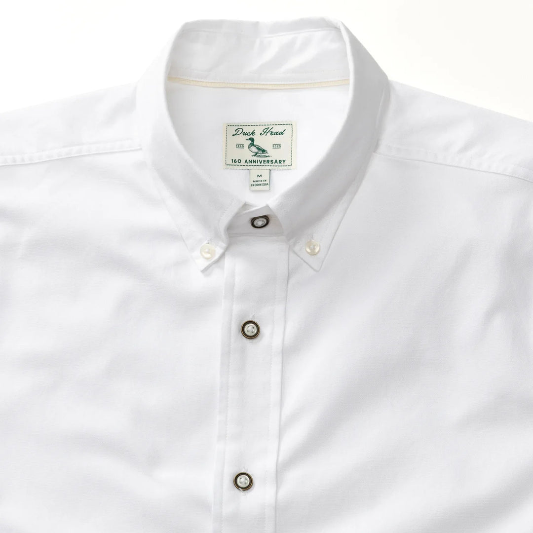 Duck Head Cotton Oxford Sport Shirt White D11418