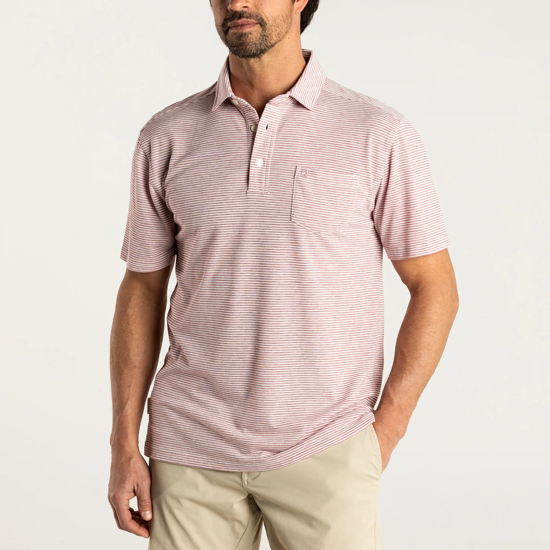 Summerford Stripe Performance Pique Polo