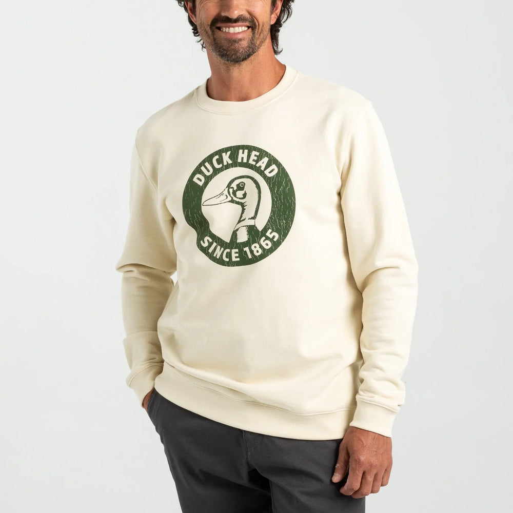 Duck Head Nostalgia Crewneck Sweatshirt Stone D21114