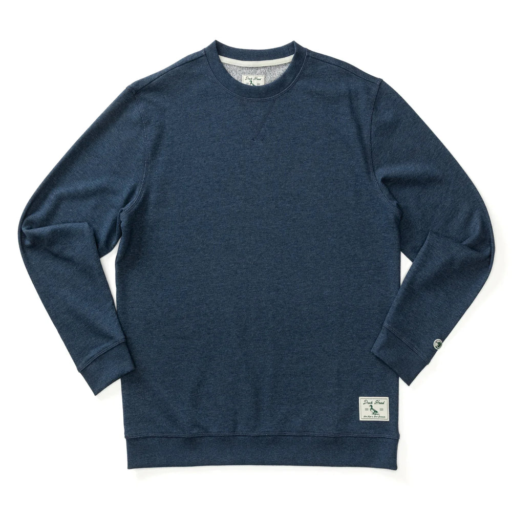 Duck Head French Terry Crewneck Pullover Dark Denim Heather D21125