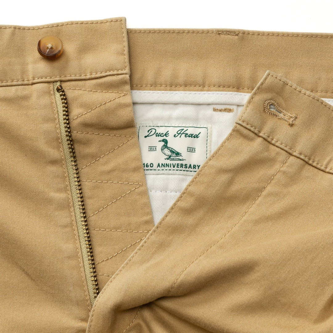 Duck Head 7” Pleated Gold School Chino Short Original Khaki D61025