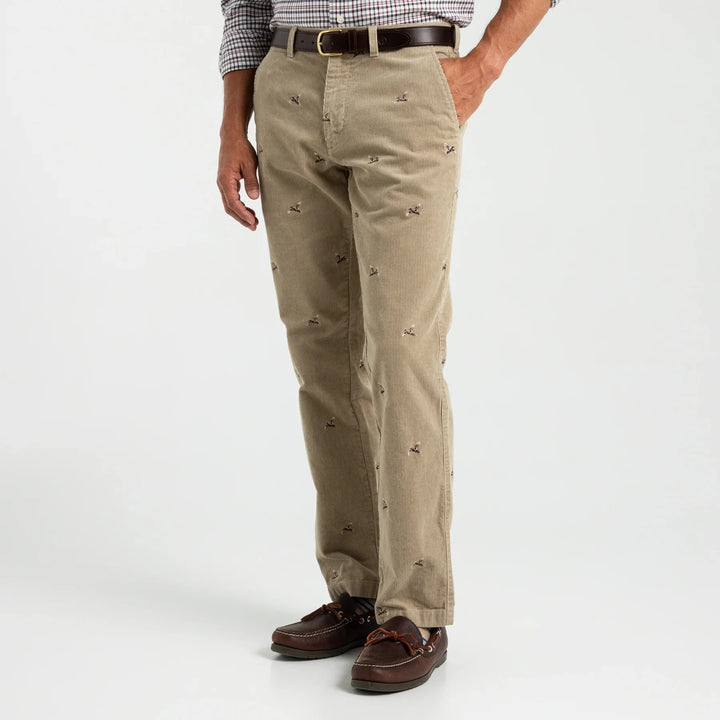 Duck Head Bradbury Wide-Wale Corduroy Chino Khaki Emb D91029