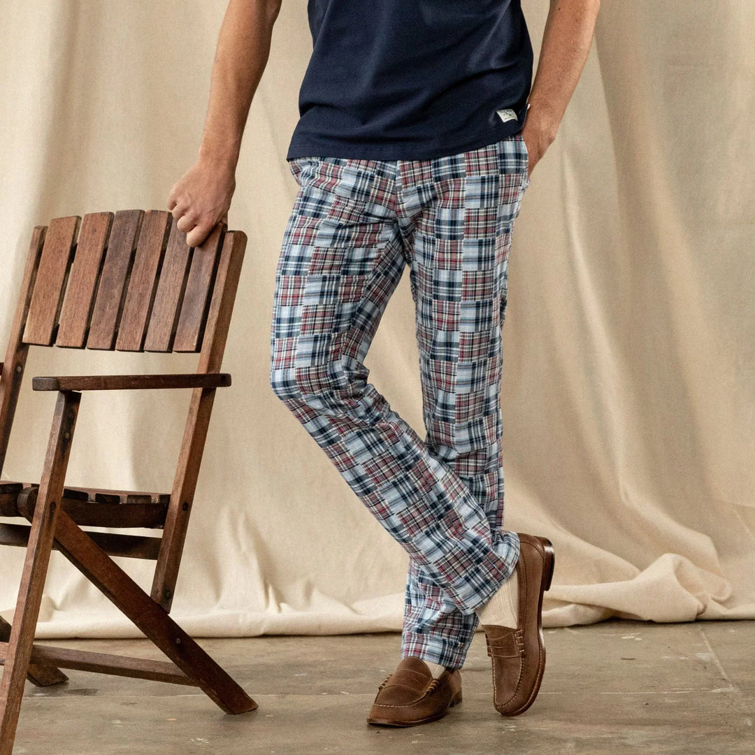 Duck Head Madras Gold School Chino Navy D91034