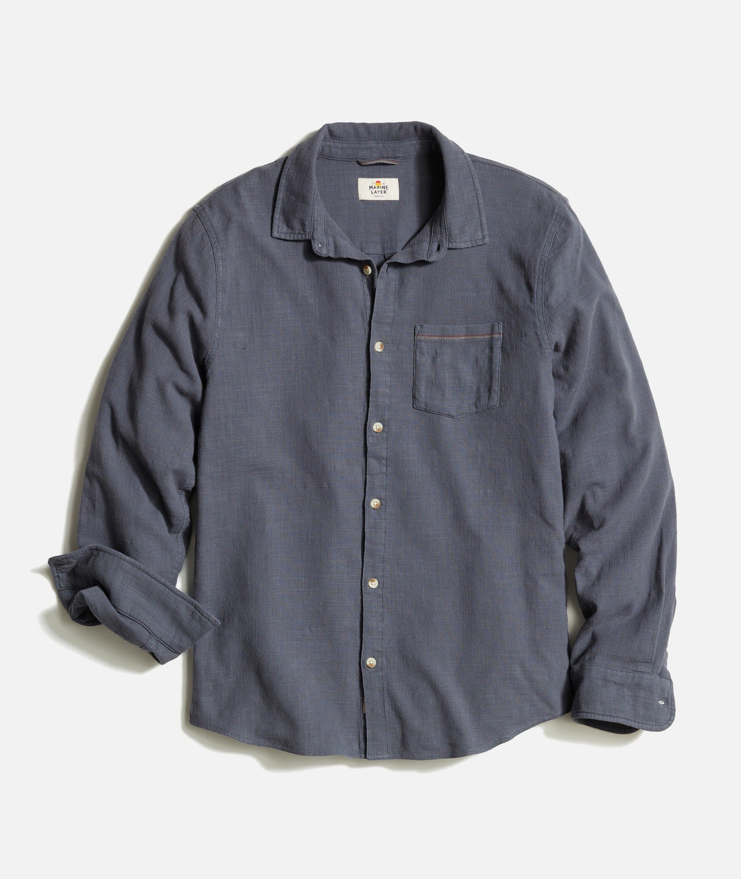 Marine Layer Stretch Selvage Long Sleeve Shirt India Ink 1230104141208