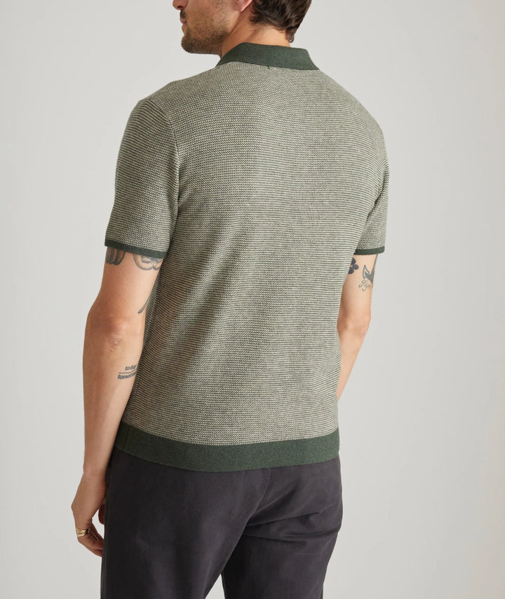 Marine Layer Liam Sweater Polo Olive/Driftwood 3230103071749