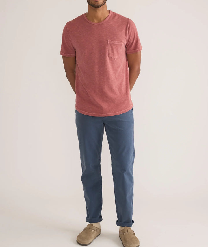 Marine Layer Vintage Heavy Slub Pocket Tee Marsala 3240101012015