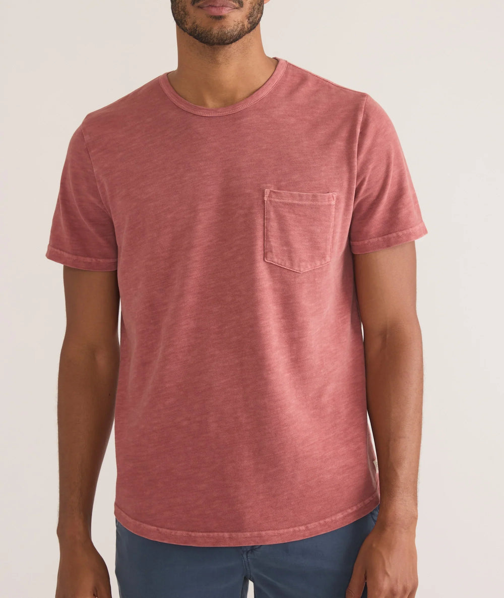 Marine Layer Vintage Heavy Slub Pocket Tee Marsala 3240101012015