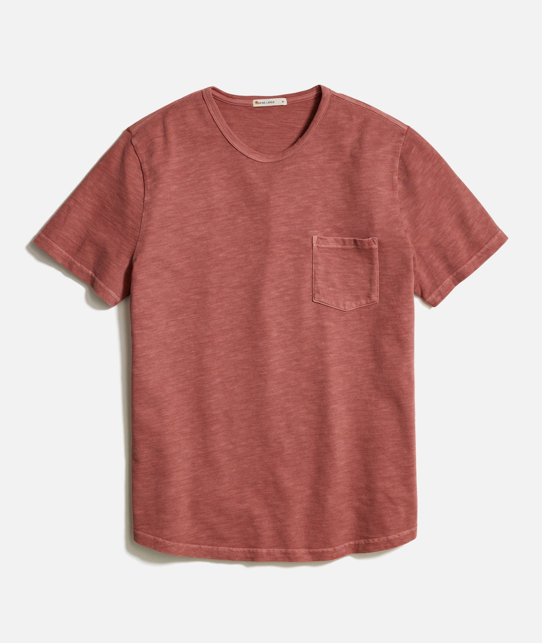 Marine Layer Vintage Heavy Slub Pocket Tee Marsala 3240101012015