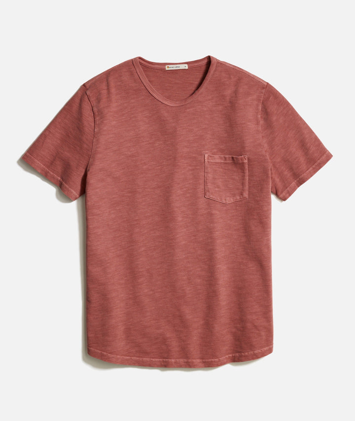 Marine Layer Vintage Heavy Slub Pocket Tee Marsala 3240101012015