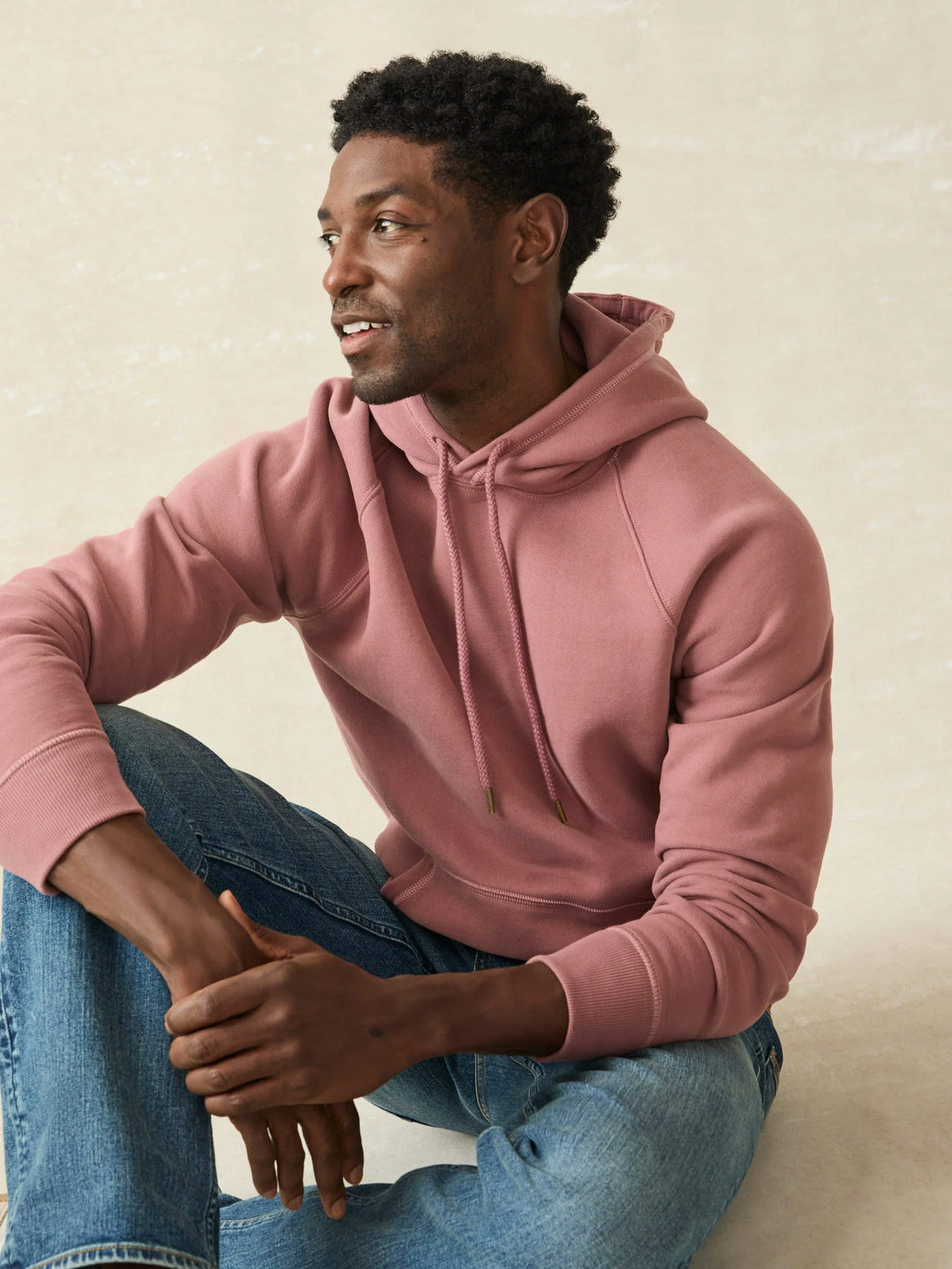 Faherty High Standard Fleece Hoodie Cocoa Mauve MQF2413