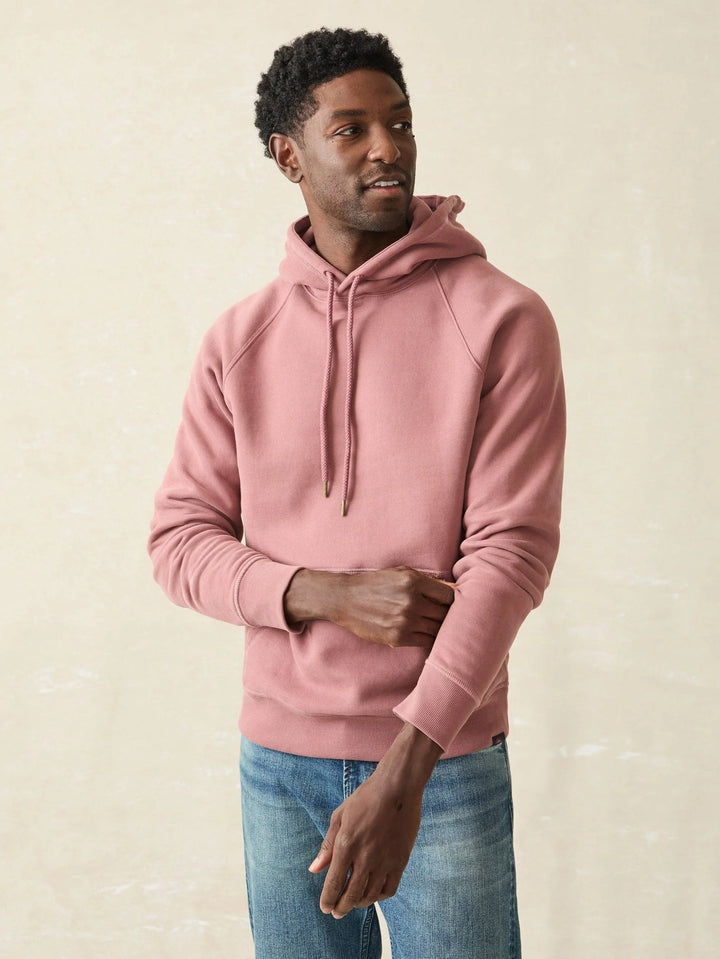 Faherty High Standard Fleece Hoodie Cocoa Mauve MQF2413