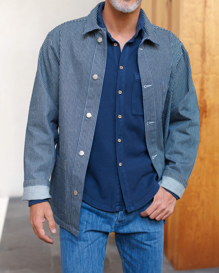 Alex Crane Caza Knit Shirt Indigo CZAKNT