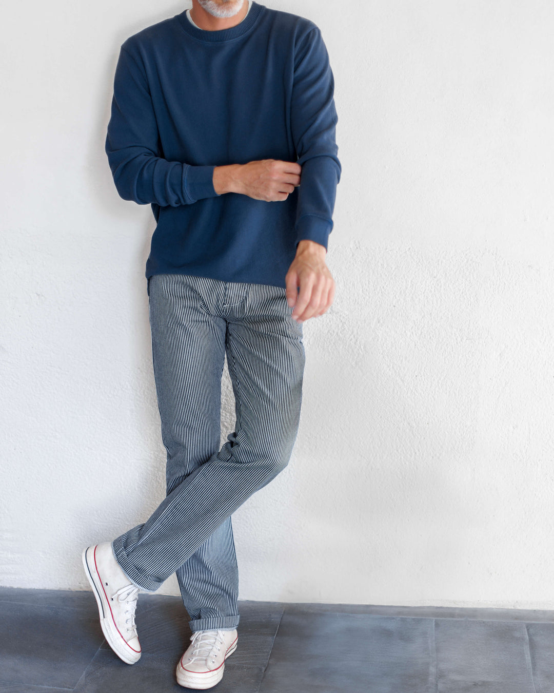 Alex Crane Caza Crewneck Indigo CZACRW