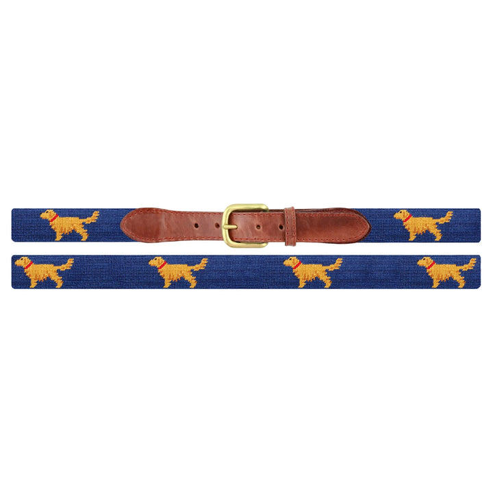 Golden Retriever Needlepoint Belt