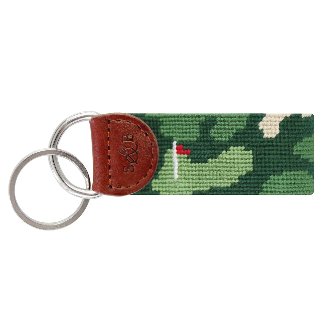 Smathers & Branson Golfer's Camo Needlepoint Key Fob Hunter F-386