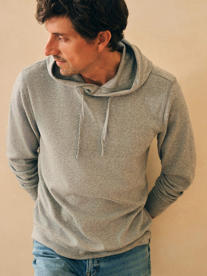 Faherty Legend Sweater Hoodie Light Grey Heather MKC0101