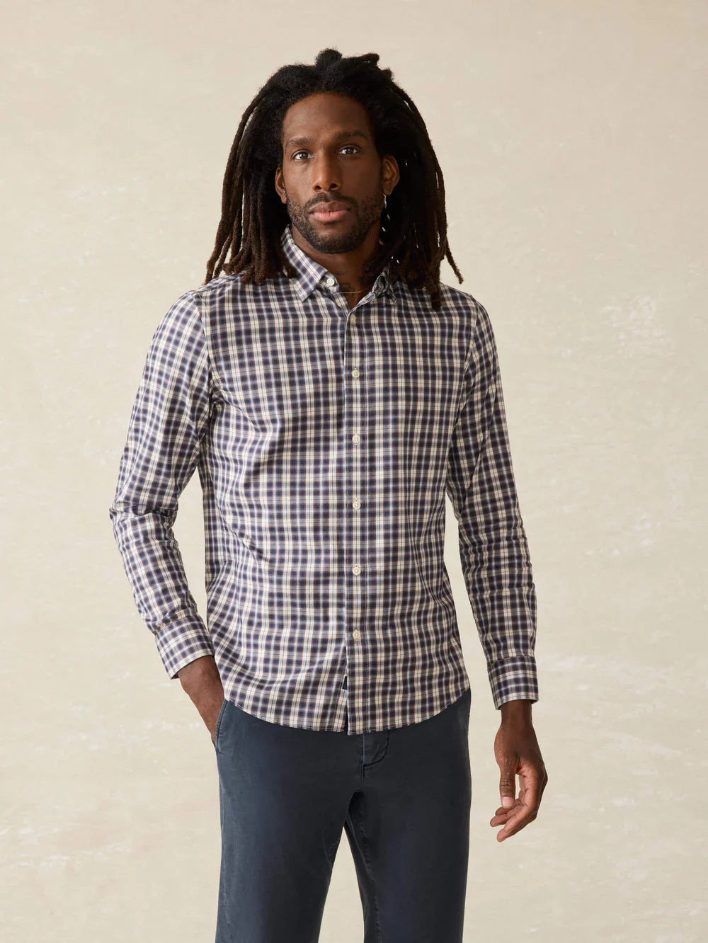 Faherty Movement Shirt Wolf Valley Plaid MWC0082