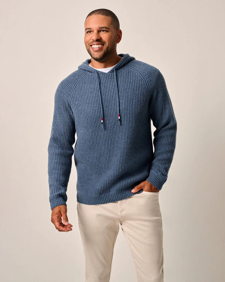 Johnnie-O Sami Merino Wool Sweater Hoodie Wake JMSW100070