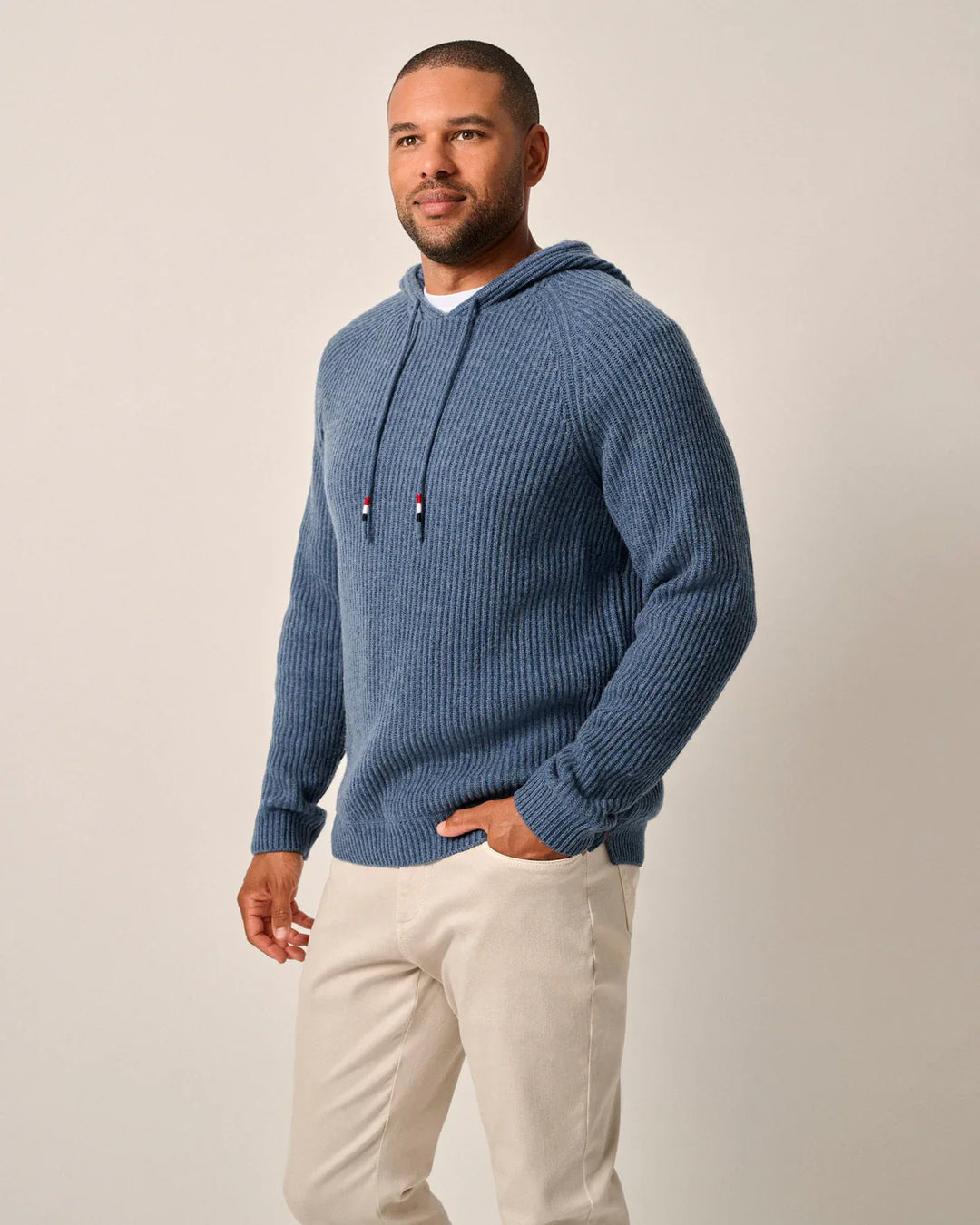 Johnnie-O Sami Merino Wool Sweater Hoodie Wake JMSW100070