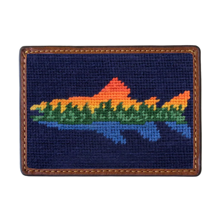 Lake Trout Needlepoint Card Wallet