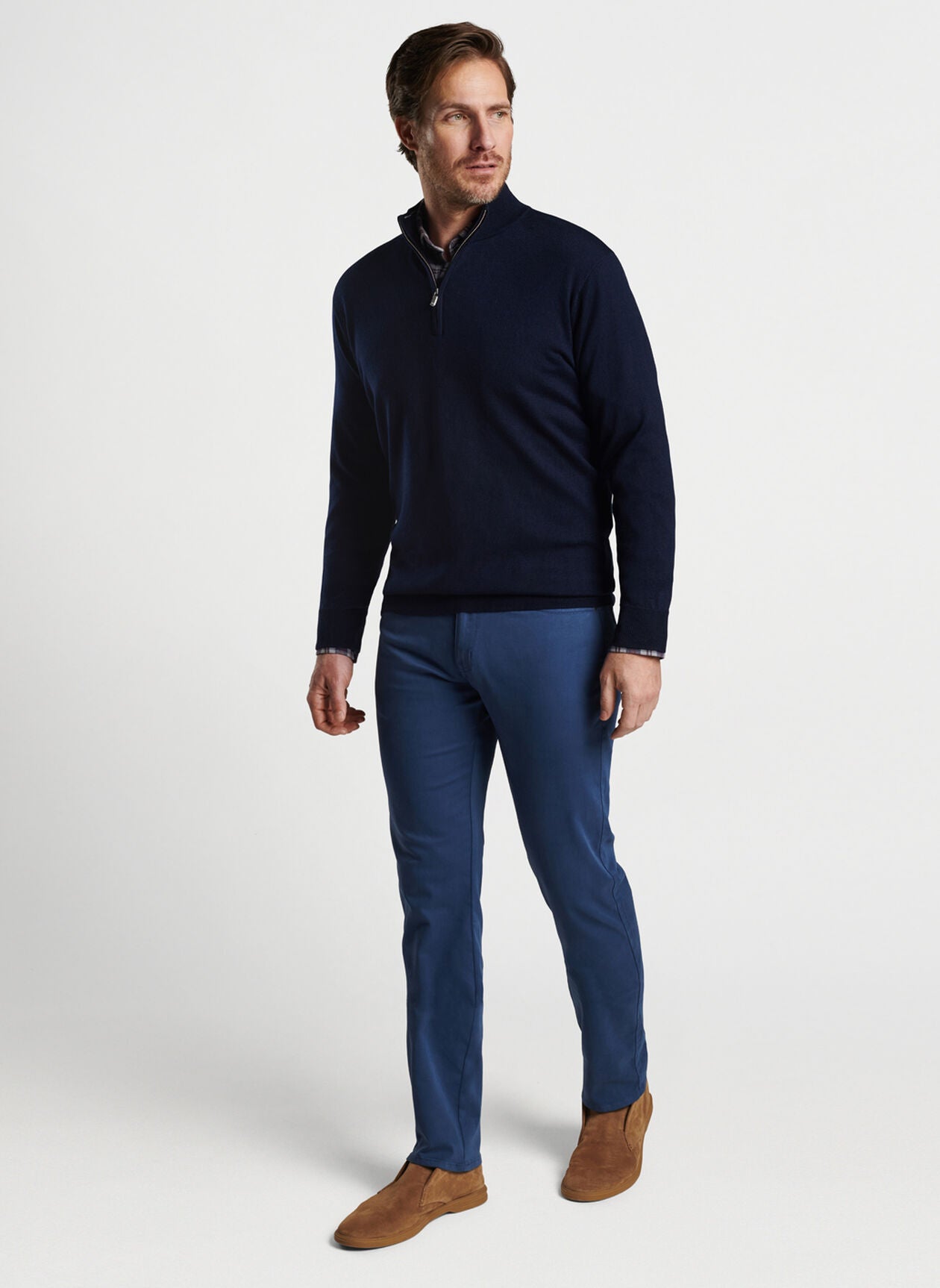 Navy quarter zip jumper hot sale