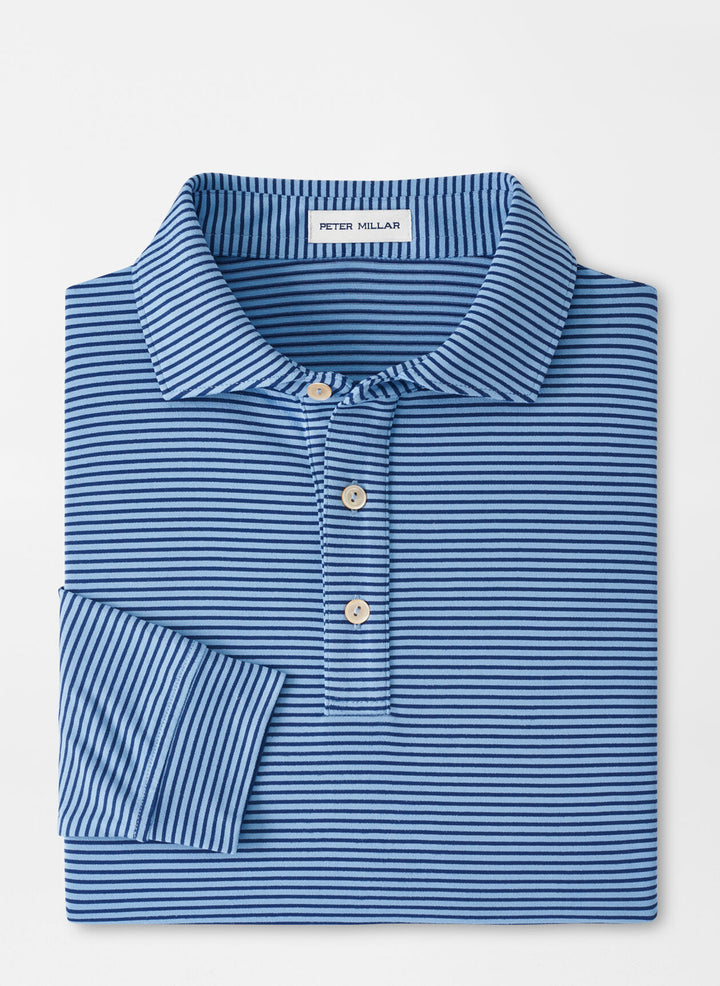 Peter Millar Lyons Stripe Performance Long-Sleeve Polo