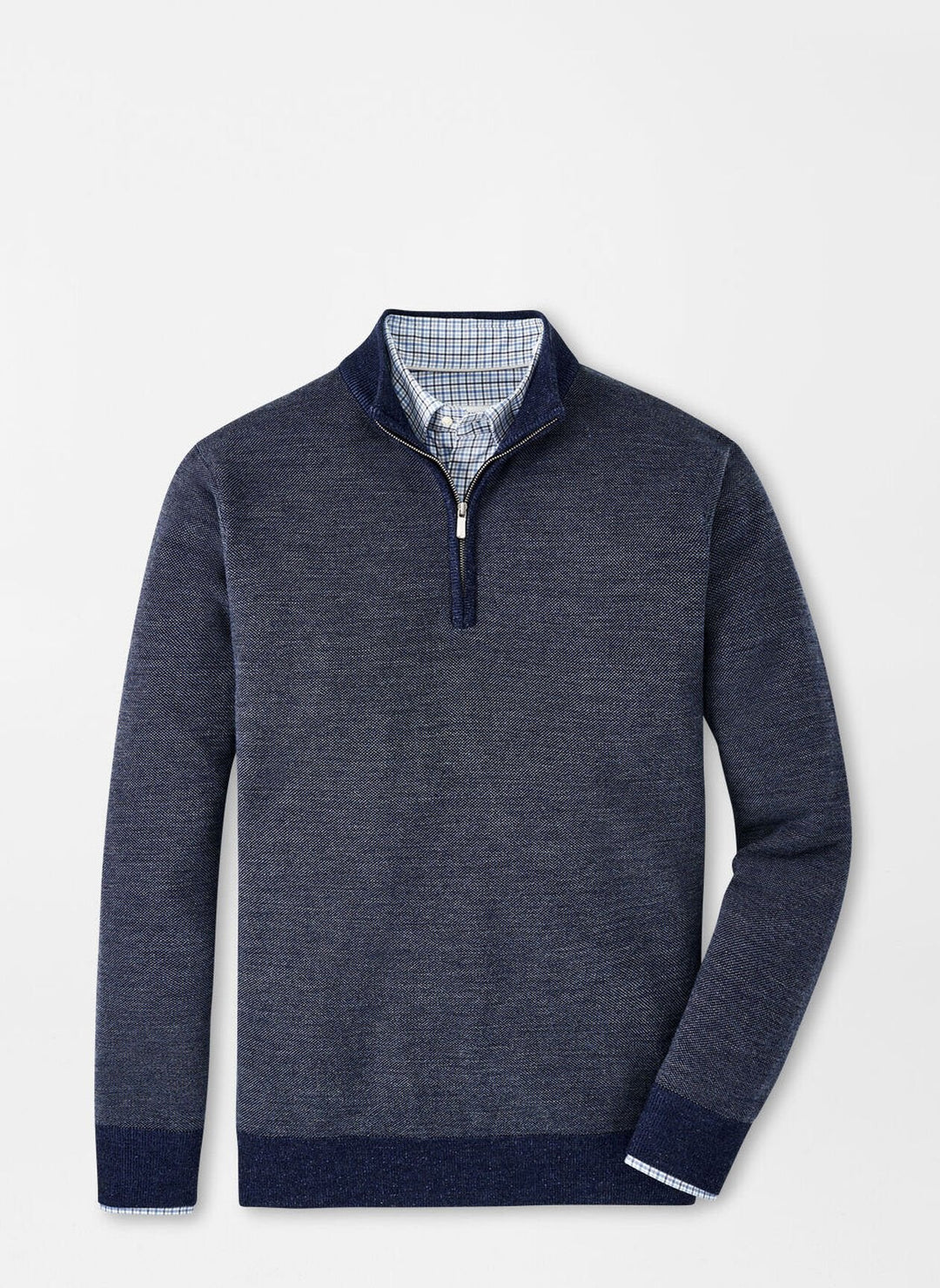 Peter Millar Breaker Birdseye Quarter-Zip Navy MF24S07