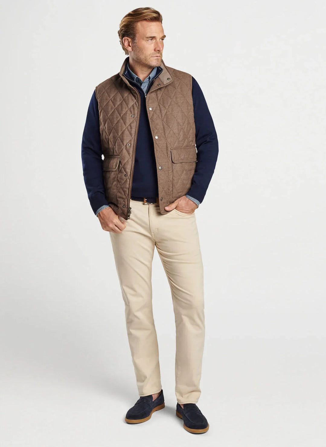 Peter Millar Essex Wool Vest Rye MF24Z04