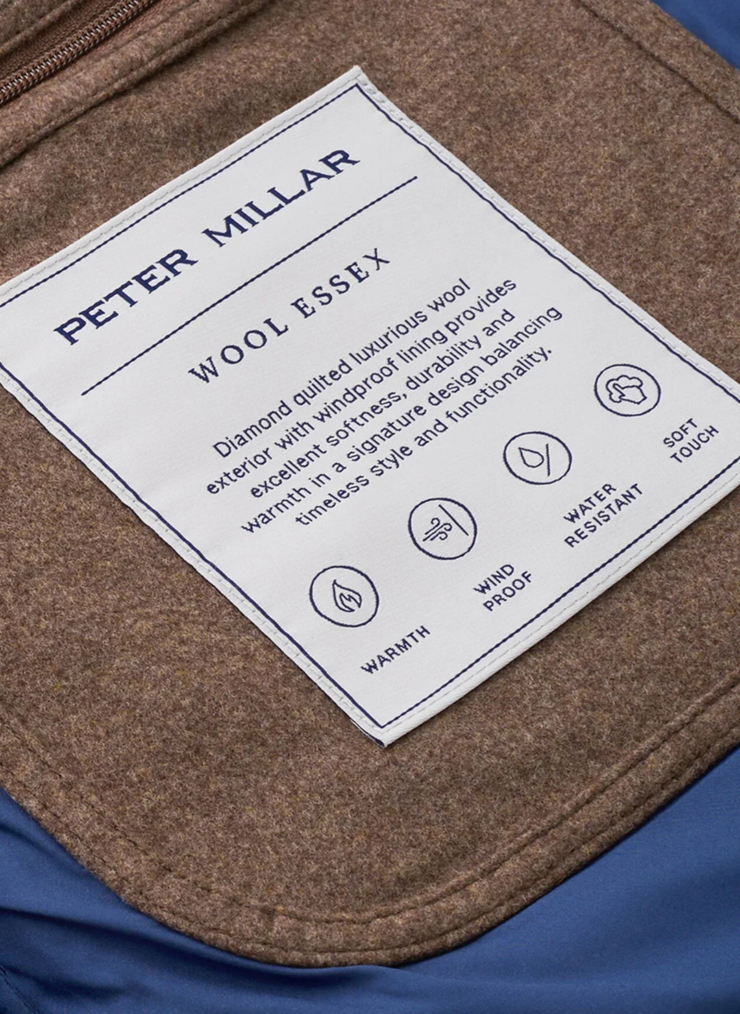 Peter Millar Essex Wool Vest Rye MF24Z04