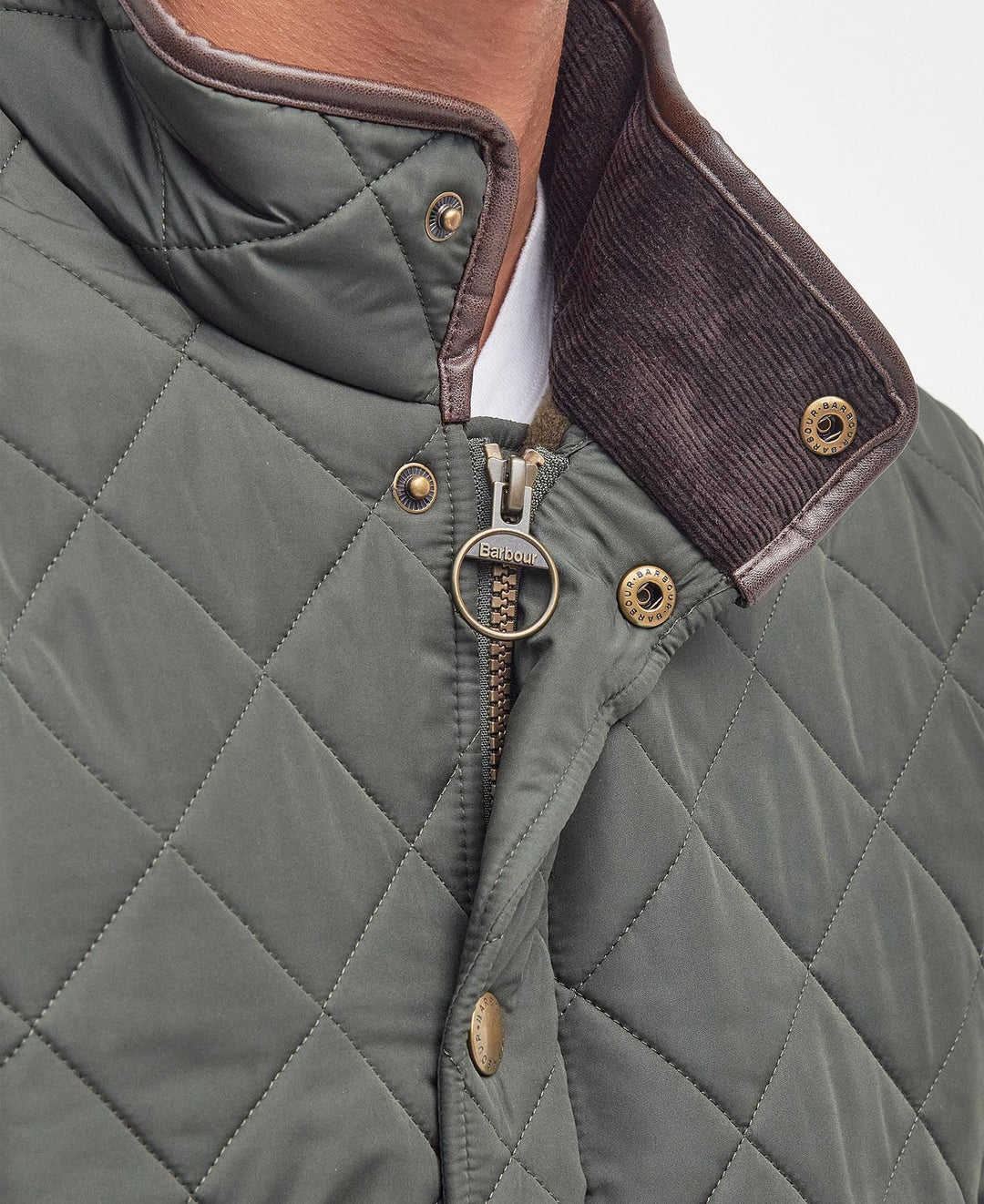 Barbour Powell Quilted Jacket Sage MQU0281