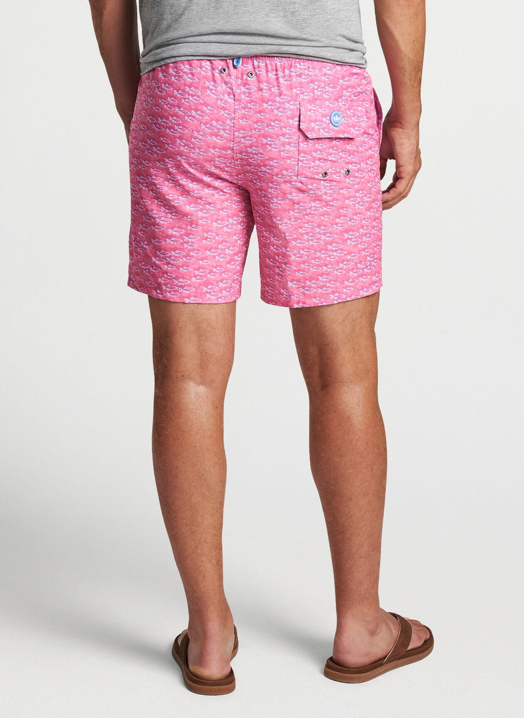 Peter Millar School Of Fish Swim Trunk Pink Ruby MS24P17