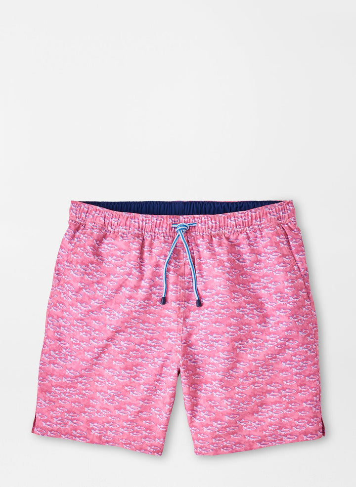 Peter Millar School Of Fish Swim Trunk Pink Ruby MS24P17